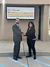 Secretary Handshake at Las Cruces Workforce Connection