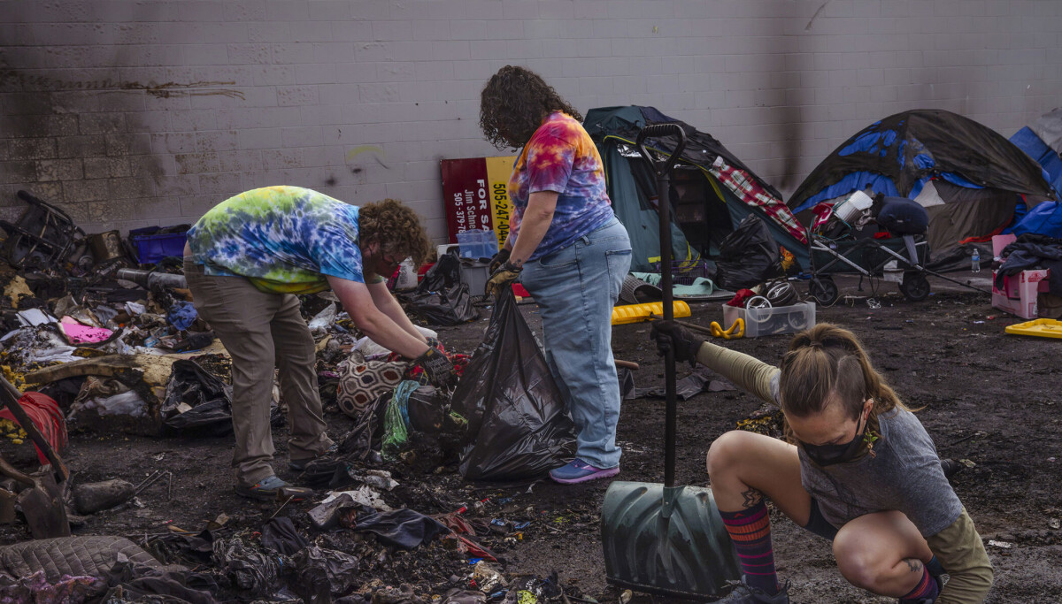 Homeless Fire Fire destroys Quirky Books homeless encampment as city pushes for closure