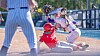 Gabrielle Briones slides into home vs. GCU.