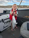 Landon caught his biggest catfish with shad at Elephant Butte.