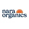 Nara Organics logo in dark blue and orange on a white background.