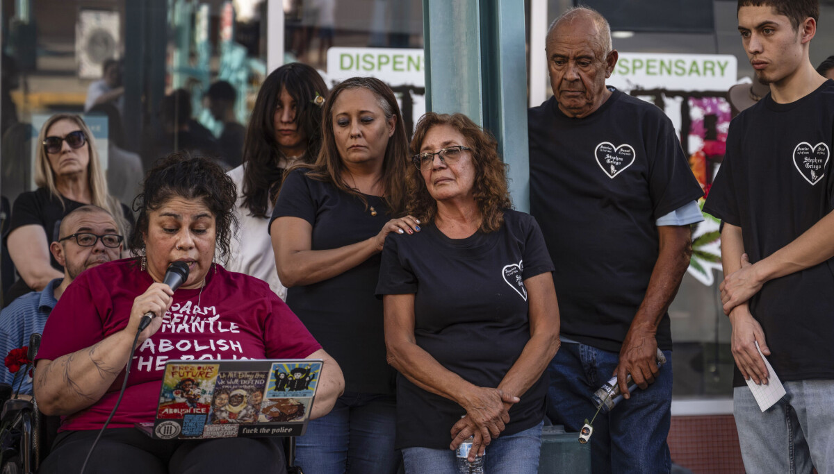 Photos: Vigil and press statement for Stephen 'Stevie' Griego