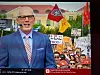 A television screenshot of the familiar site of a UNM Lobos and New Mexico State flag in the background of ESPM's College Game Day broadcast.