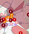 Over 20 , 000 Santa Fe residents lose power after lightning strikes PNM transmission line