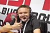 Austin Denton with broadcast headset on his head.
