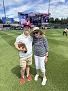 James Keefner and his grandmother, Virginia Brockwell, at Isotopes Park on Aug. 30, 2026.