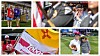 Top left, Yolanda and Myra Sanchez at the Sept. 5, 2026, UNM Lobo football game; top right, Jake Griego performing the National Anthem at the New Mexico State Fair on Friday, Sept. 11, 2026; bottom left, Valerie Flores displaying her flags at the ESPN College Game Day show in Baton Rouge, Louisiana, on Sept. 5, 2026; bottom right, James Keefner and his grandmother Virginia Brockwell, at Isotopes Park on Aug. 30, 2026.