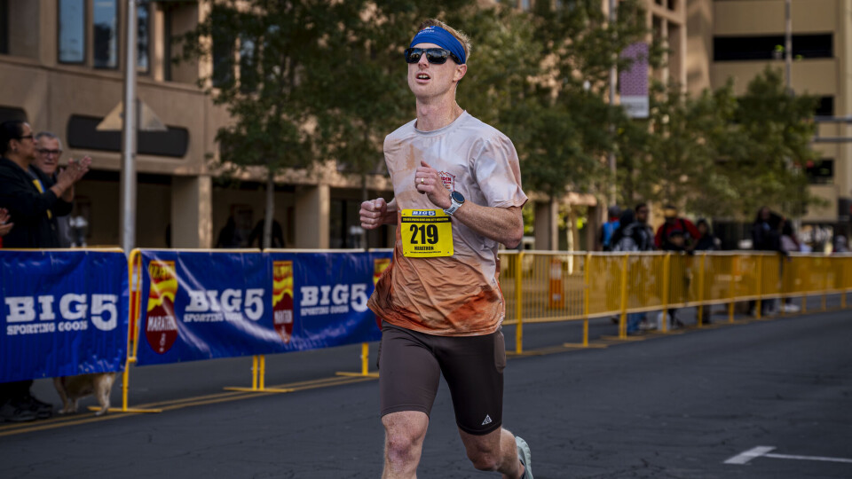 For Lavender, this Albuquerque marathon was all downhill