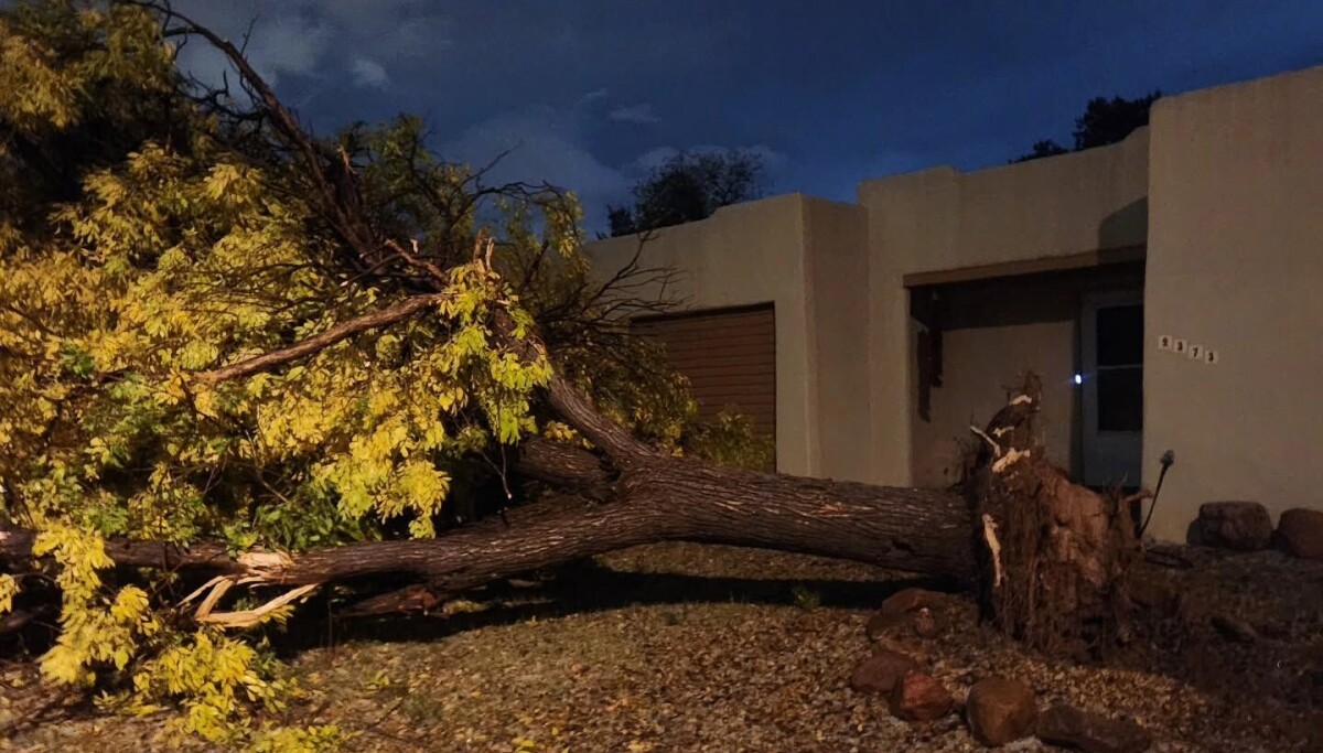 Photo: Albuquerque Journal City Officials: Rare Tornado Damages Homes in Santa Fe