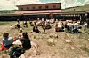 Riders of the Cumbres and Toltec Scenic Railroad from Chama and Antonito, CO., take a lunch break