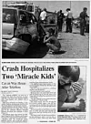 1. Crash Hospitalizes Two Miracle Kids