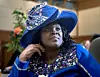 2020 Stapleton known for her hats, sports a gem-clad blue one during the legislature session