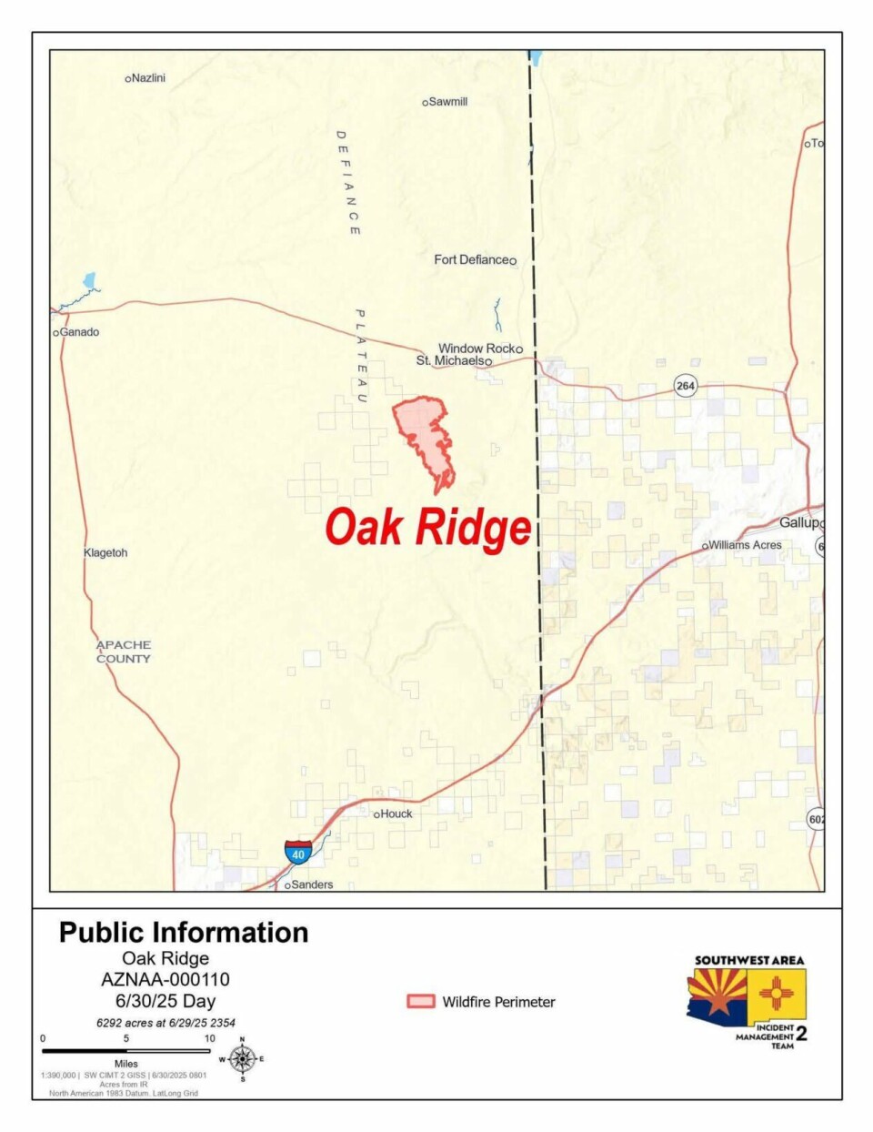 Oak Ridge Fire Today Map Navajo Nation fire grows to nearly 10,000 acres; cause still under ...
