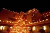 Farolitos and Christmas lights in Santa Fe