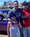 Matthew Garcia with his children