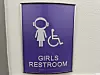 Columbia Elementary restroom sign