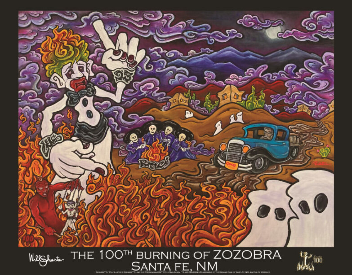 100 years of burning: 2024 Zozobra T-shirt, poster artists